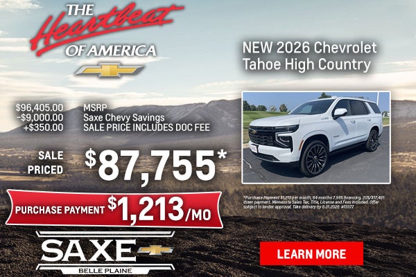 New 2026 Chevy Tahoe High Country