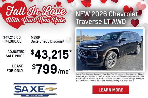 New 2026 Chevy Traverse AWD
