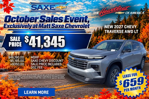 New 2027 Chevy Traverse AWD